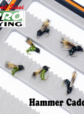 persuader飞蝇饵路亚 纳米钩16#caddis飞钓毛钩 石蛾若虫上浮式钩