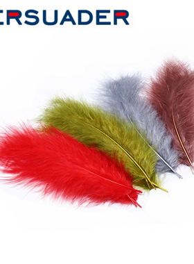 persuader 飞蝇饵 毛钩绑制材料 火鸡羽毛 Woolly Bugger 8色可选