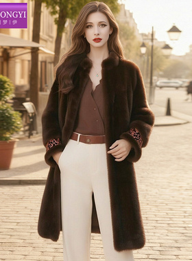【直播专享】菲梦伊两面穿毛绒绒外套女冬季中老年大码妈妈大衣