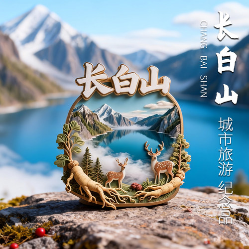 简欣长白山冰箱贴纪念品小礼物