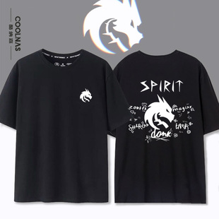 Team Spirit绿龙cs2go游戏战队服男女纯棉短袖T恤夏季半袖上衣服