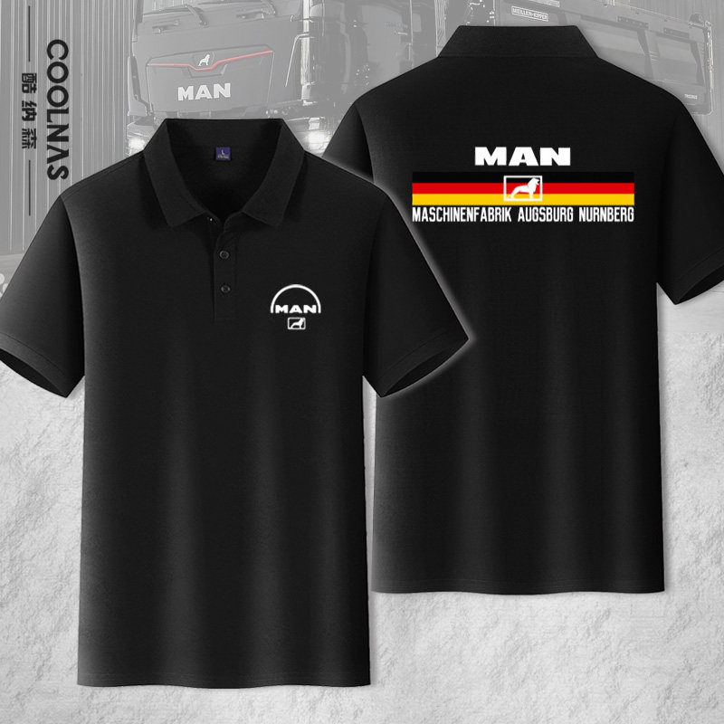 曼MAN重卡订制印logo短袖POLO衫