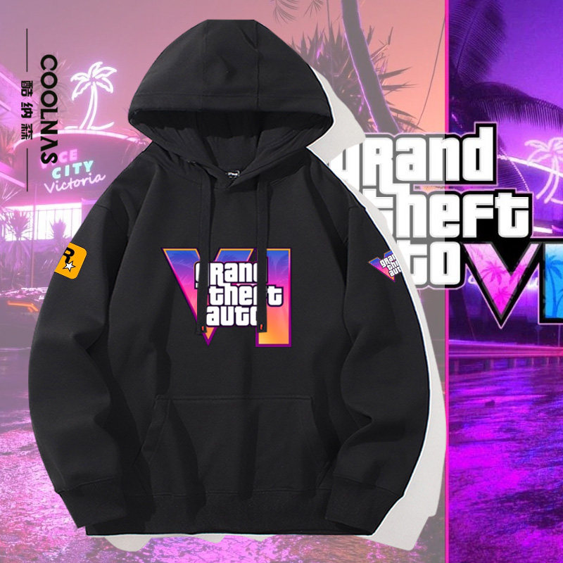 GTA6游戏周边侠盗猎车手连帽卫衣