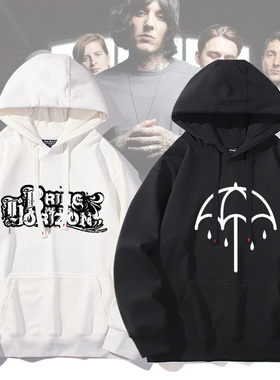 Bring Me the Horizon金属核乐队BMTH雨伞重磅连帽卫衣男女春秋季