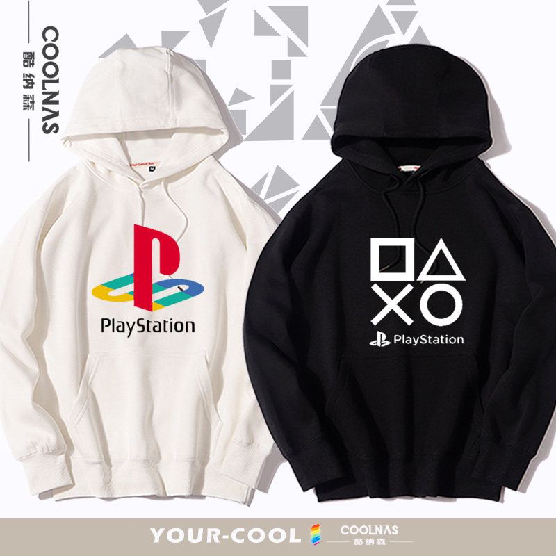 playstation索尼PS游戏机ps4经典周边连帽卫衣男士秋季加绒款上衣