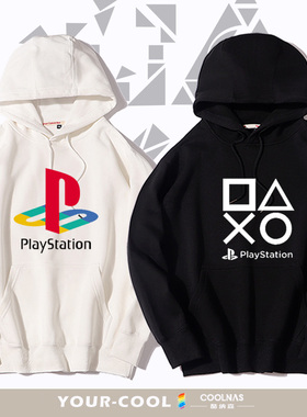 playstation索尼PS游戏机ps4经典周边连帽卫衣男士秋季加绒款上衣