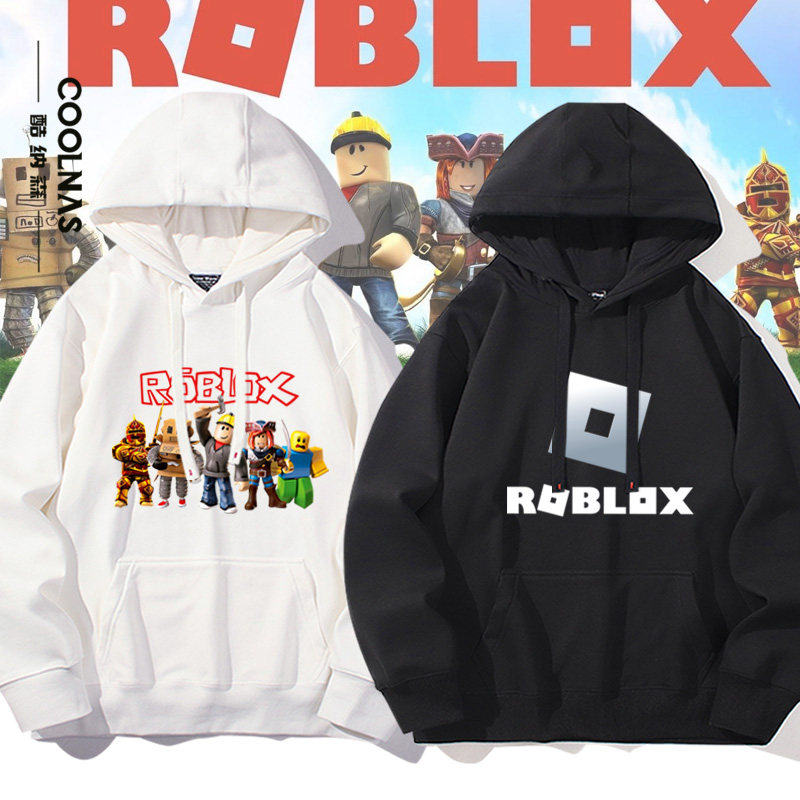 ROBLOX虚拟世界卡通游戏周边连帽卫衣男女学生套头重磅上衣春秋款