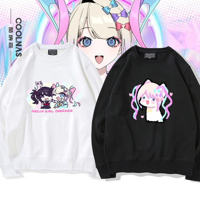 Steam电玩主播女孩重度依赖糖糖超天酱圆领卫衣春秋二次元上衣服