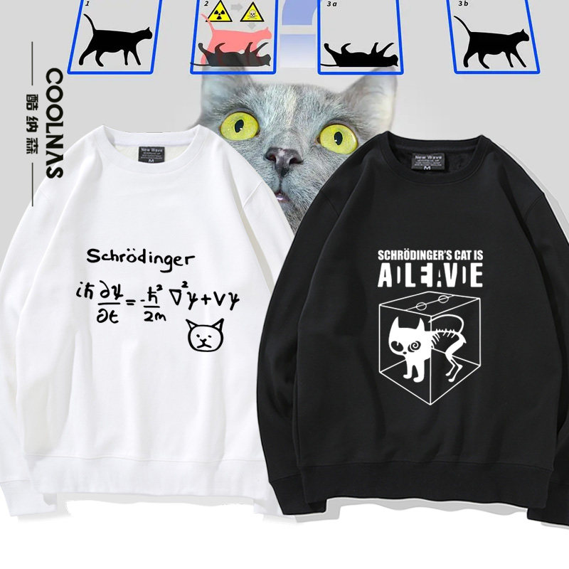 薛定谔的猫公式个性周边圆领卫衣
