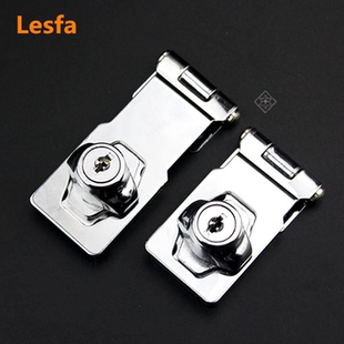 带锁锁牌柜门锁门锁扣搭扣明装免开孔 铁柜锁抽屉柜子锁箱锁