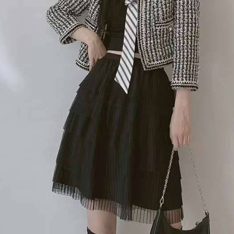 新阿玛施正旗舰店官网2020秋季新款半身裙女装正品百搭网纱蛋糕裙