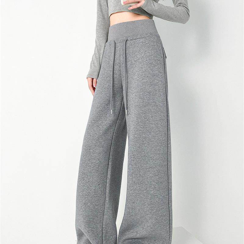 美式高腰运动裤女春季2026新款蚂蚁腰卫裤宽松梧桐阔腿休闲长裤子