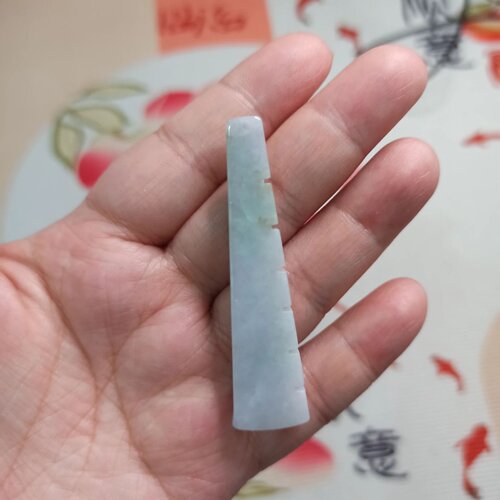 翡翠吊坠竹节卡58X14mm左右