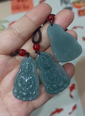 蓝水莲花天然翡翠观音吊坠牌子