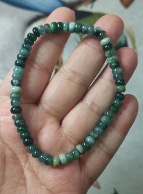 天然翡翠算盘珠手串珠子