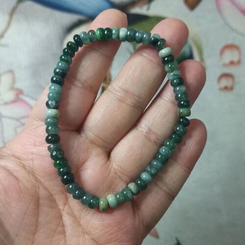 天然翡翠算盘珠手串珠子