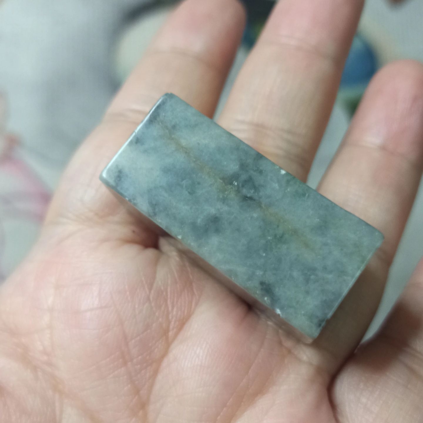 缅甸天然翡翠桶珠通孔大方块