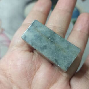 183缅甸天然翡翠桶珠通孔大方块卡36X17mm左右手工编绳满48元 包邮