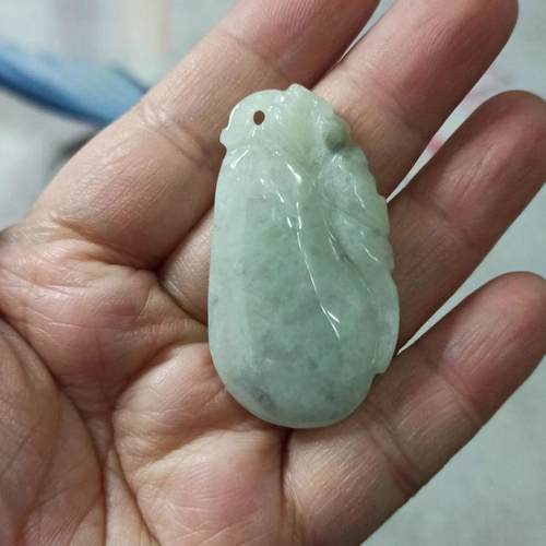 天然翡翠吊坠雕刻件手把件