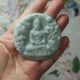 314缅甸天然翡翠吊坠山水观音牌子绿底飘花卡55mm左右满48元 包邮