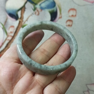 389缅甸天然翡翠吊坠黑乌鸡种圈圈跑环卡50mm圈口做手工满48 包邮