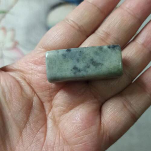 天然翡翠桶珠通孔大方块卡36X15