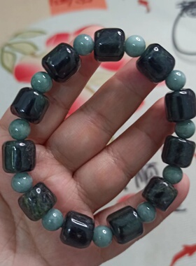 天然翡翠飘花桶珠路路通