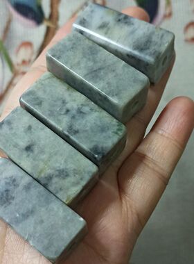 3缅甸天然翡翠桶珠通孔大方块卡36X15mm左右手工编绳满48元包邮