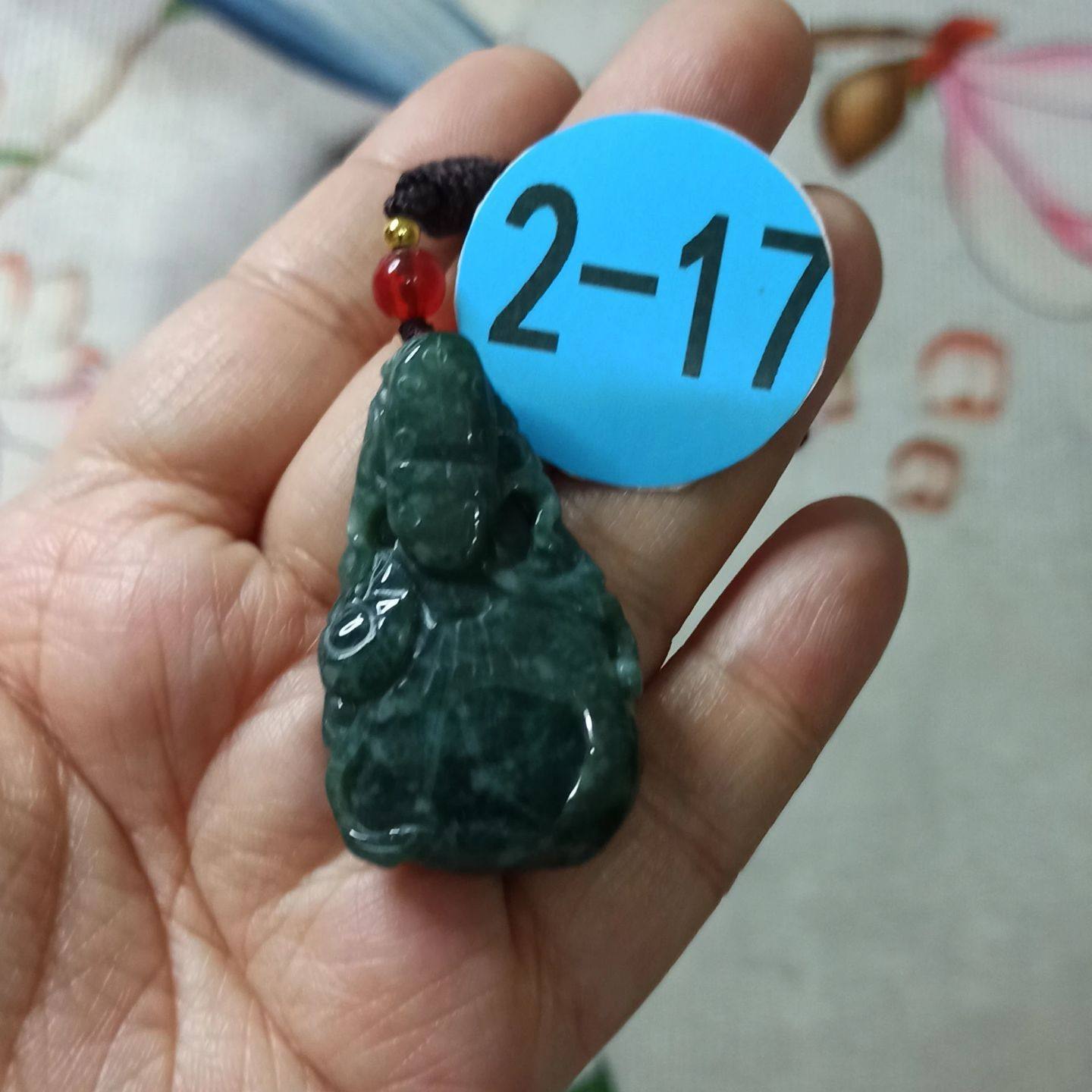 翡翠飘花吊坠雕刻件手把件危料甲