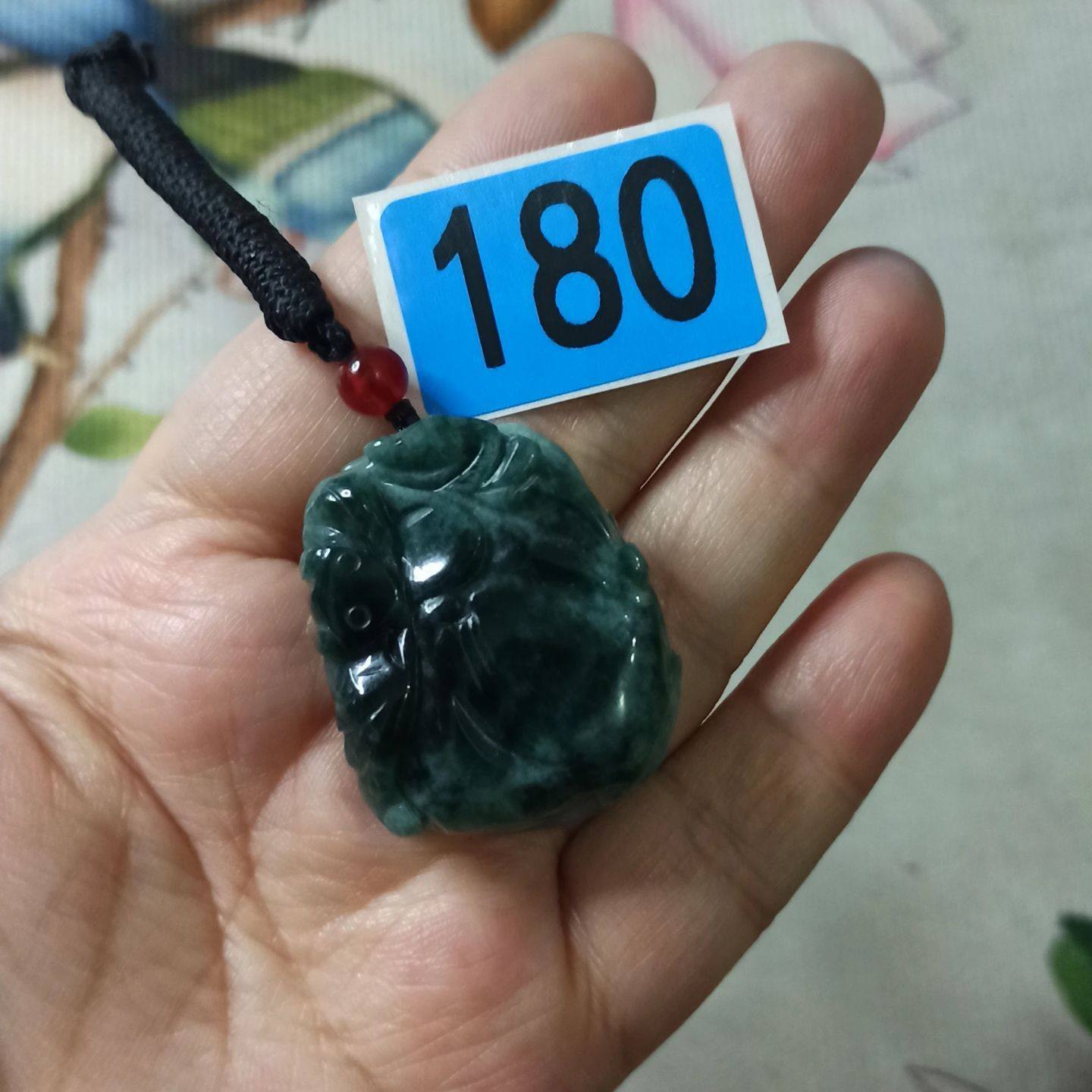 雕刻件手把件危料蓝水蝙蝠如意