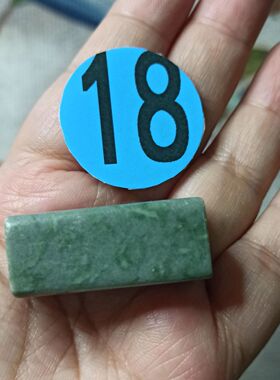 250缅甸天然翡翠桶珠通孔大方块卡36X15mm左右手工编绳满48元包邮