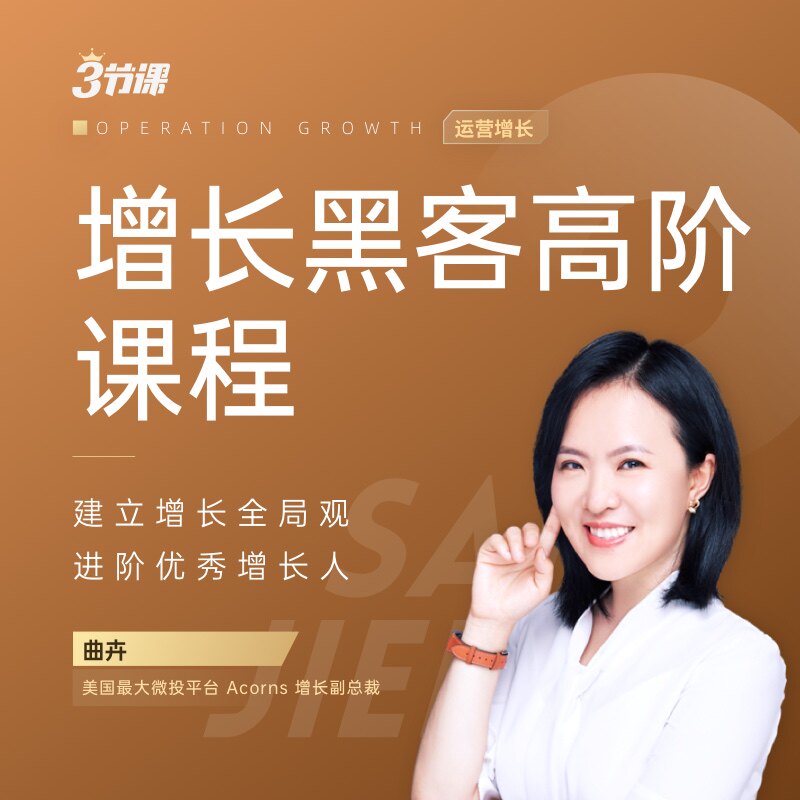 增长黑客认知入门课-范冰 高阶课程-曲卉 市场营销教程课程三节课