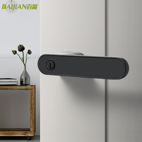 百简卧室生态木门极简锁纯铜锁芯