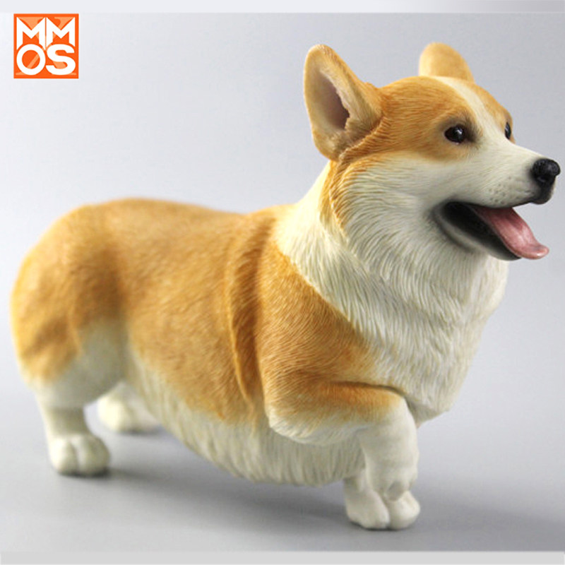 漫步柯基现货狗狗家居小饰品潮玩手办仿真树脂动物模型车内摆件