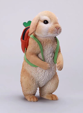 现货 JXK垂耳兔卡通仿真宠物小兔子周边模型GK潮玩手办摆件背背包