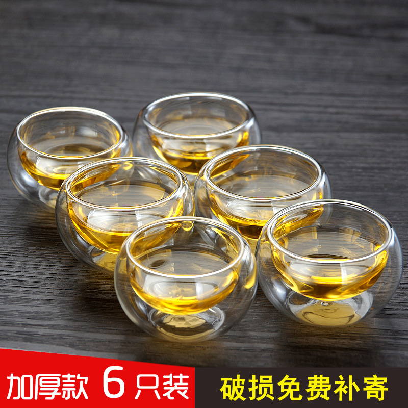 隔热防烫双层玻璃杯小茶杯耐高温