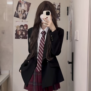 小个子西装外套女春秋jk学院制服日系学院风女校供大学生西服外套
