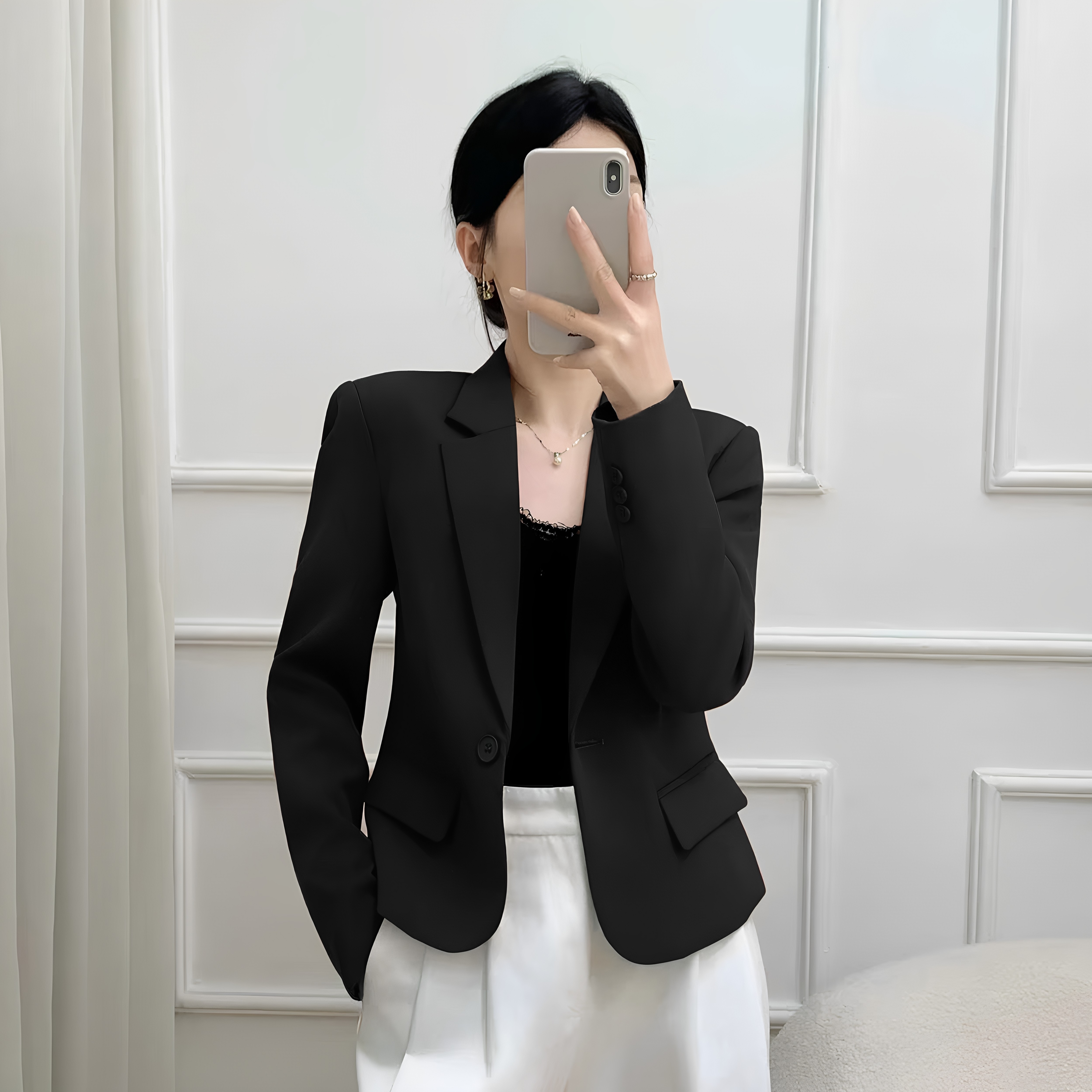 高级短款西装外套女小个子2026秋季新款一粒扣收腰气质全里衬西服