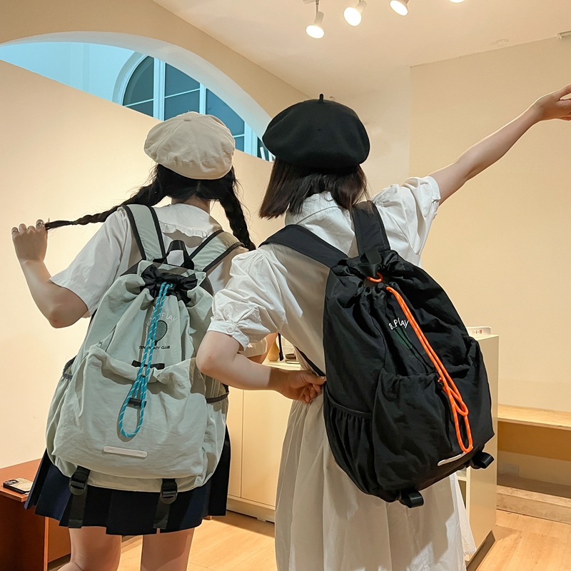 户外运动抽绳双肩包旅行束口袋