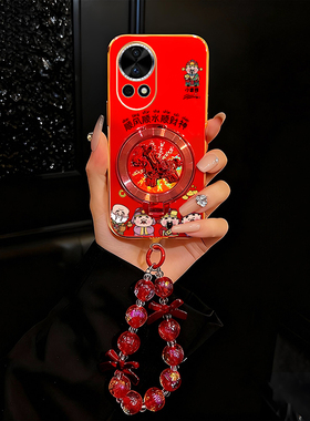 顺风顺水顺财神适用华为Nova12Pro手机壳电镀硅胶防摔软壳12Ultra全包镜头创意简约Nova13Pro保护套