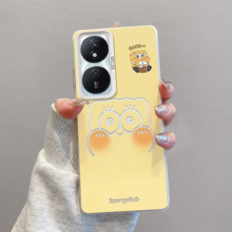 荣耀Play8T大脸海绵宝宝磨砂彩银