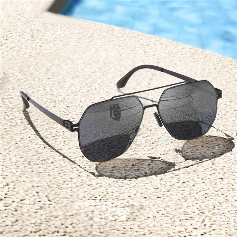 男士开车专用墨镜钨钛塑钢眼镜潮司机钓鱼轻盈强韧记忆墨镜太阳镜