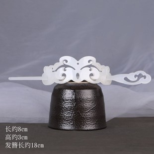 素雅簪冠古风发冠 汉服发饰发簪头冠簪子顶冠套装 复古束发头饰