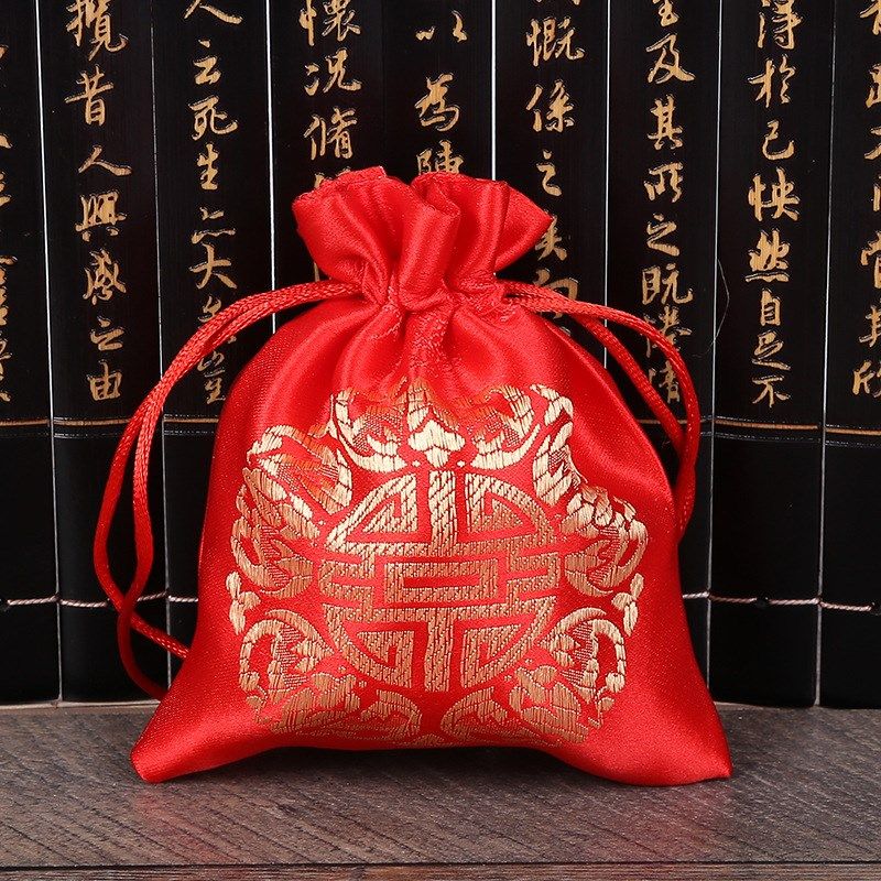 新款织锦袋结婚喜糖喜字果袋饰品福袋回礼珠宝布袋创意喜糖袋直供,节庆用品/礼品,糖盒/糖盒配件,淘宝优惠券,粉丝福利购,淘宝优惠卷