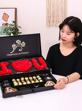 情人节礼物创意新奇送女友天使之翼香皂花礼盒巧克力生日礼物女生