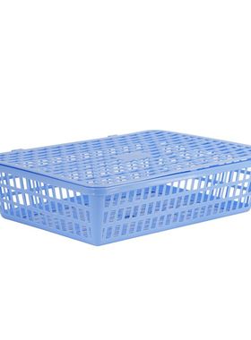 晨光（M&G）带盖公文篮A4公文篮 砖型带盖收纳筐 凭证筐 塑料框 文件框 ADM95086 蓝色 单个装