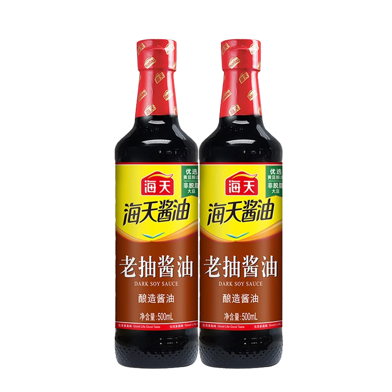 海天老抽酱油500ml瓶装家用炒菜红烧炖煮上色酱油卤味调味品,粮油调味/速食/干货/烘焙,酱油,淘宝优惠券,粉丝福利购,淘宝优惠卷