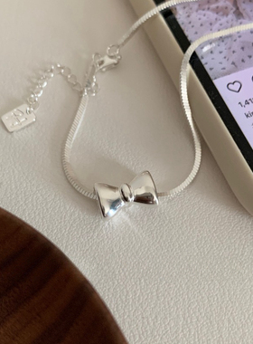 925纯银蛇骨链女气质简约项链