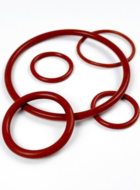 O型圈红色硅胶线径5.7pmm外径30-295mm防水耐高温高弹无味密封胶