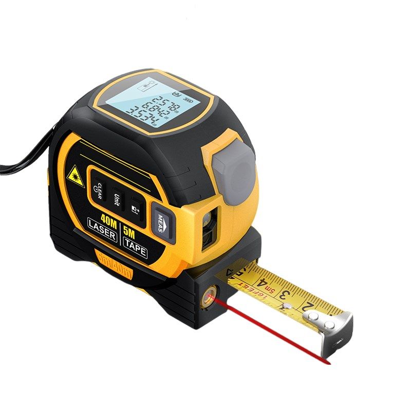 卷尺激光测距仪高精度红外线电子尺多功能测量仪钢卷尺量房仪